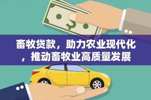 龙凤畜牧贷款，助力农业现代化，推动畜牧业高质量发展
