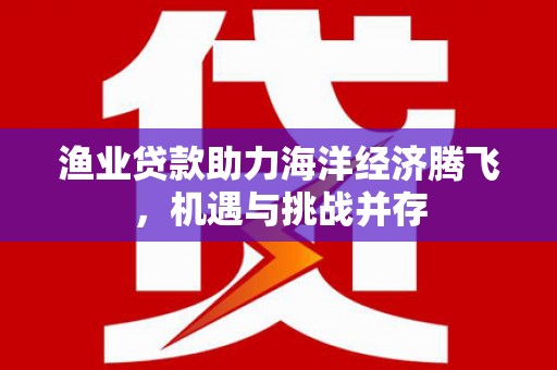 龙凤渔业贷款助力海洋经济腾飞，机遇与挑战并存