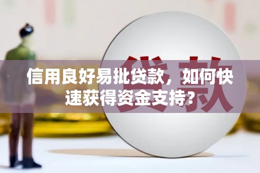 龙凤信用良好易批贷款，如何快速获得资金支持？