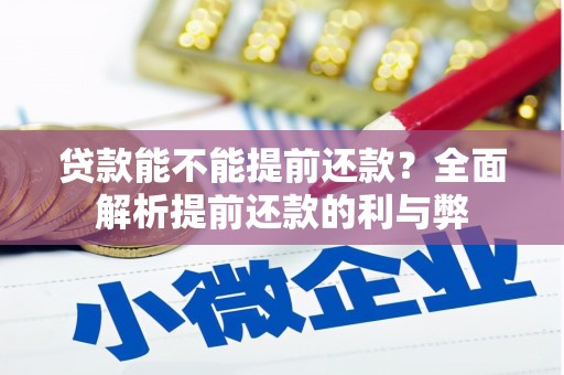 龙凤贷款能不能提前还款？全面解析提前还款的利与弊