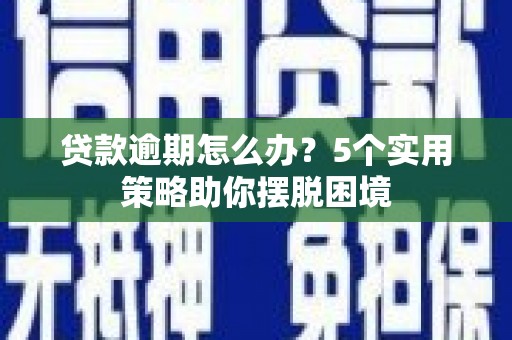 龙凤贷款逾期怎么办？5个实用策略助你摆脱困境