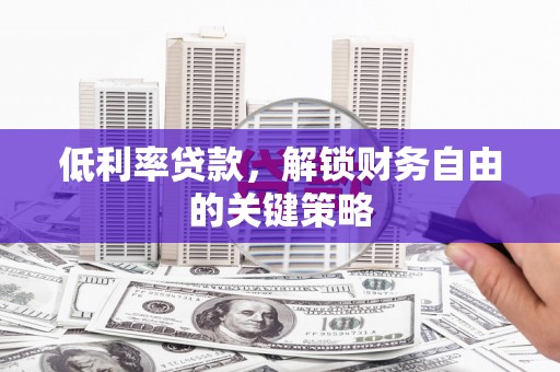 龙凤低利率贷款，解锁财务自由的关键策略