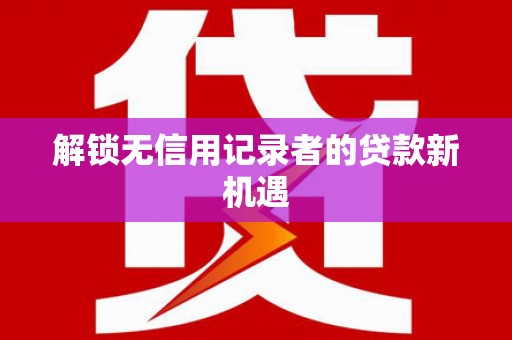 龙凤解锁无信用记录者的贷款新机遇