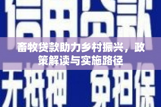 龙凤畜牧贷款助力乡村振兴，政策解读与实施路径