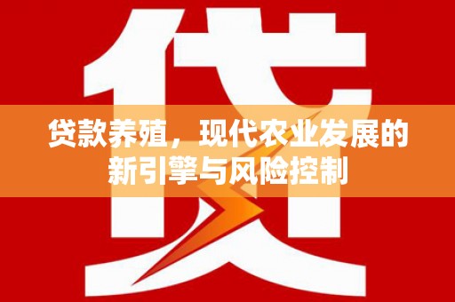 龙凤贷款养殖，现代农业发展的新引擎与风险控制