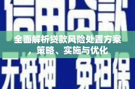 龙凤全面解析贷款风险处置方案，策略、实施与优化