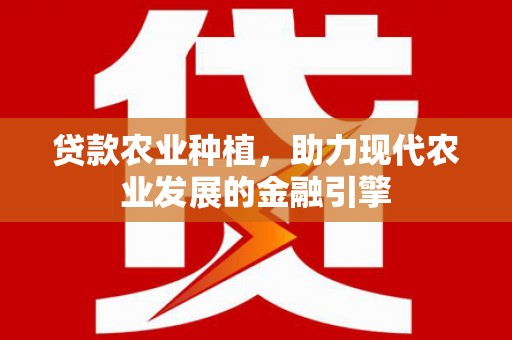 龙凤贷款农业种植，助力现代农业发展的金融引擎