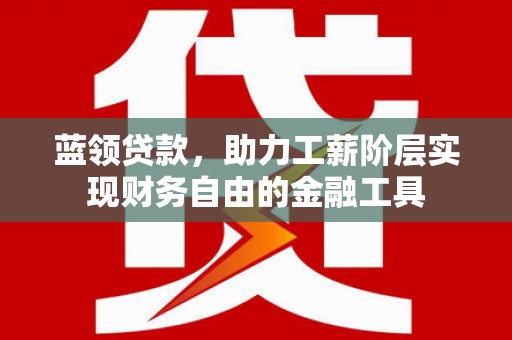龙凤蓝领贷款，助力工薪阶层实现财务自由的金融工具