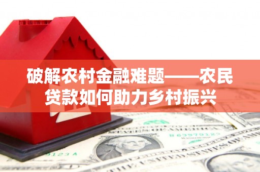 龙凤破解农村金融难题——农民贷款如何助力乡村振兴