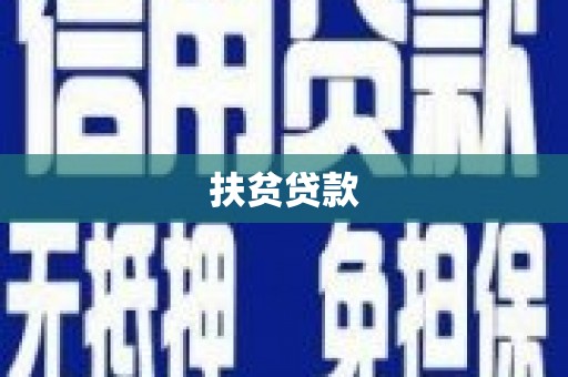 龙凤扶贫贷款